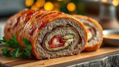 rocambole de carne moída