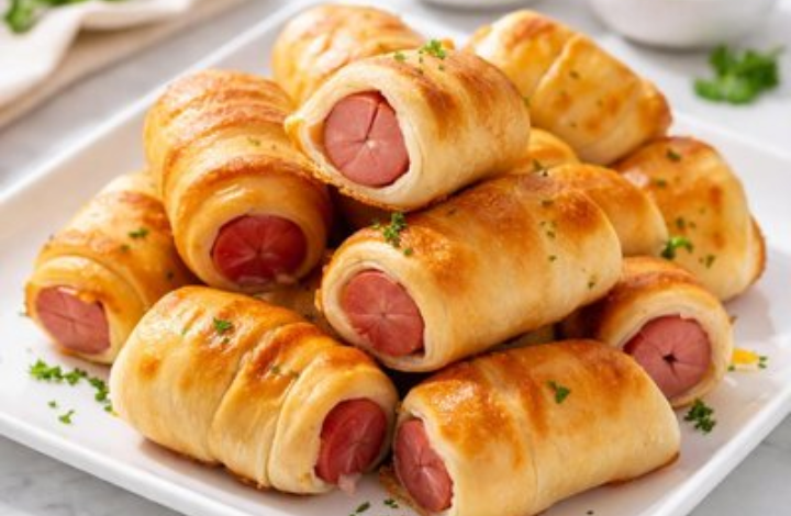 Enroladinho de Salsicha Fácil