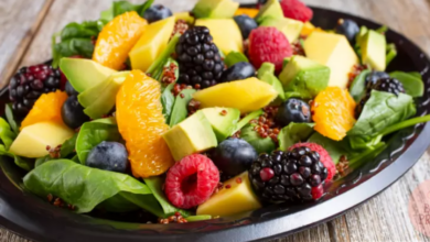 salada tropical de frutas