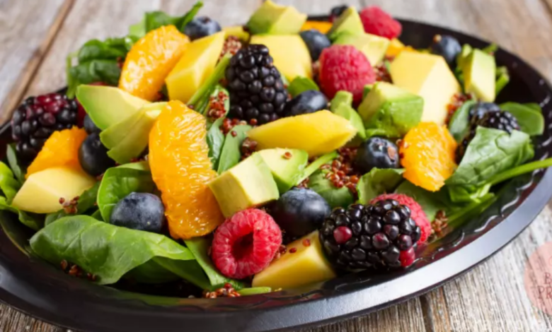 salada tropical de frutas