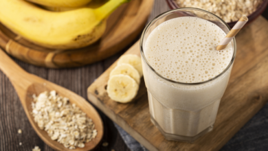 Vitamina de Banana Cremosa com Aveia
