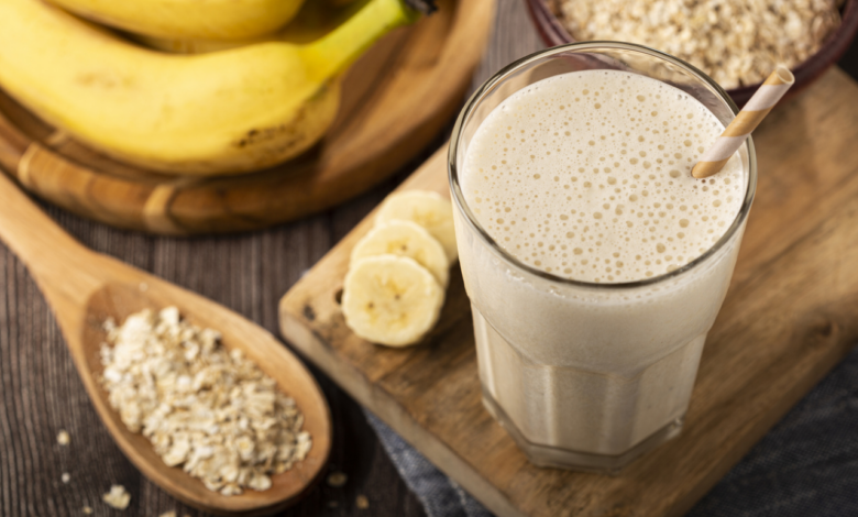 Vitamina de Banana Cremosa com Aveia