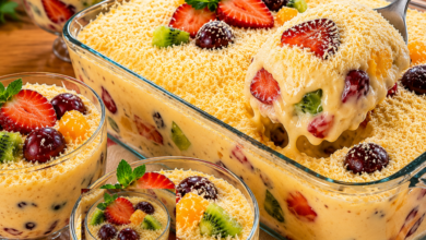 Sobremesa Gelada de Frutas Cremosa