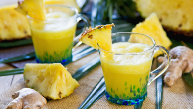 Suco de Abacaxi com Gengibre