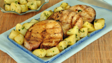 Peixe Assado com Batatas